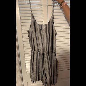 Cutest comfy black, gray, and white romper